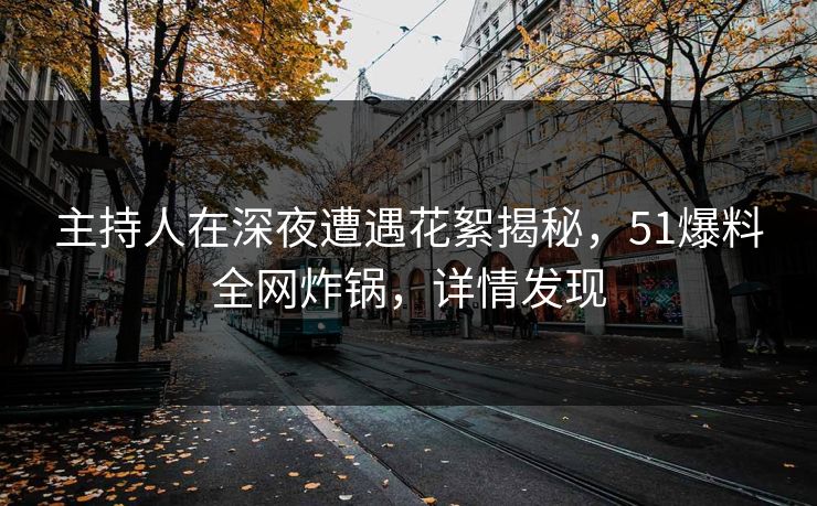 主持人在深夜遭遇花絮揭秘，51爆料全网炸锅，详情发现
